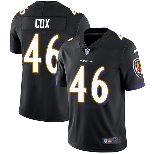 2019 Men Baltimore Ravens #46 Cox black Nike Vapor Untouchable Limited NFL Jersey